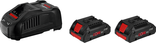 Аккумуляторы и зарядное устройство BOSCH ProCORE 2x18V 4 A·ч + GAL 1880 CV 1600A016GF