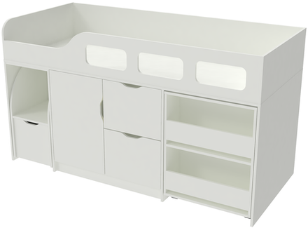 Кровать-чердак КарИВи Астра 8 Белый  Белый