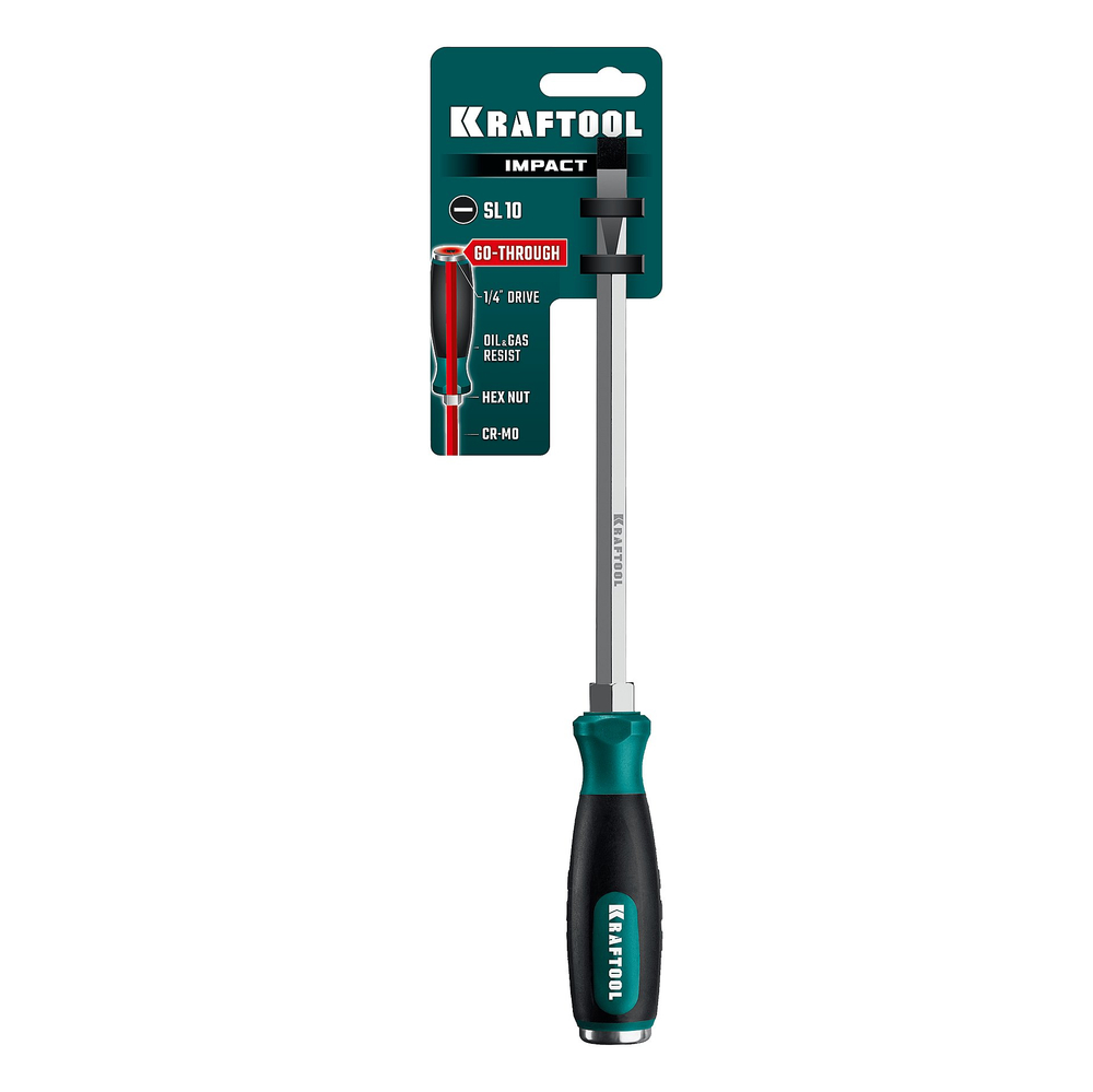 KRAFTOOL IMPACT SL 10, сквозной стержень Cr-Mo, ударная отвертка (250033-10)
