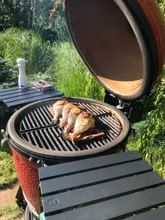 Керамический гриль Kamado Joe Big Joe III, 61 см (красный), с ножками и столиками