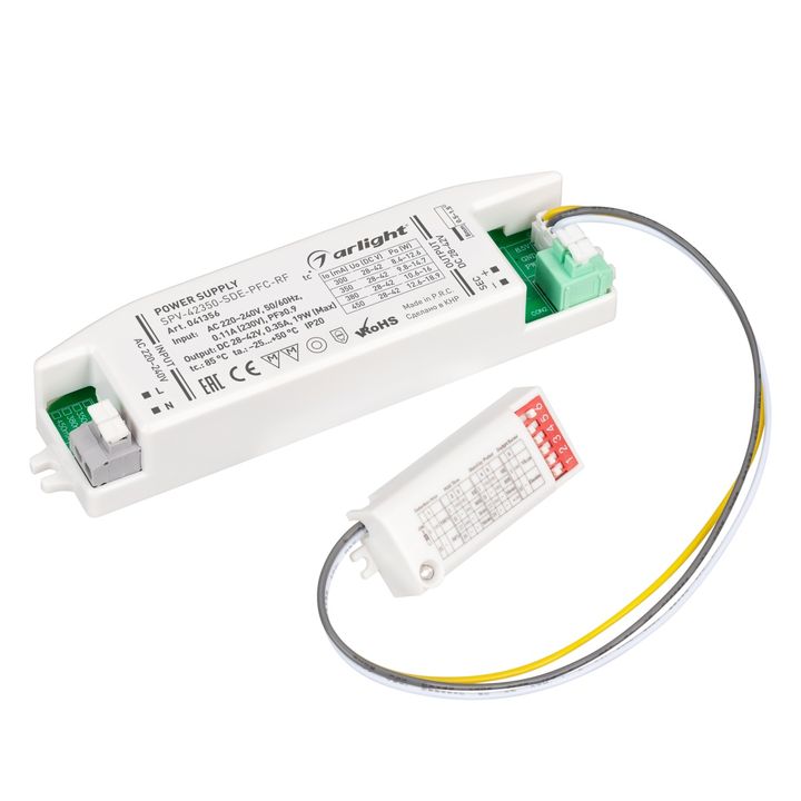Блок питания SPV-42350-SDE-PFC (19W, 28-42V, 350mA, 5.8GHz) Arlight 041356