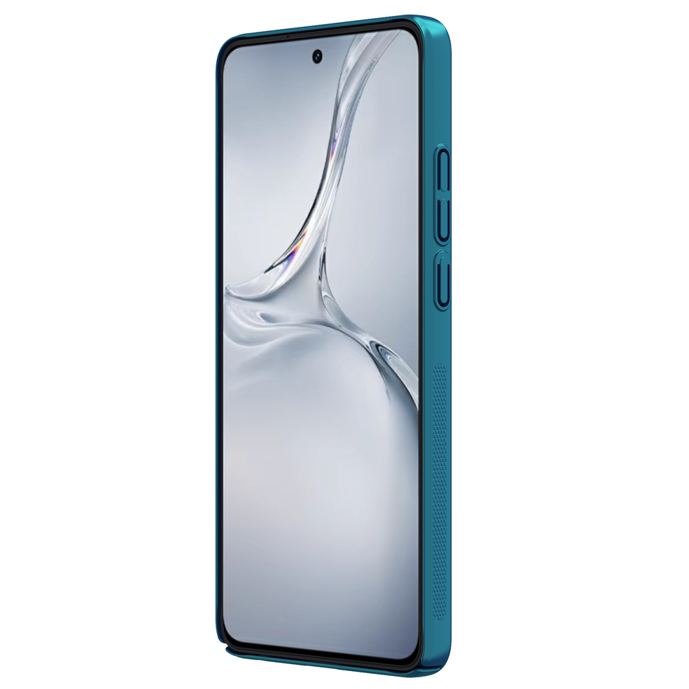 Тонкий жесткий чехол синего цвета (Peacock Blue) от Nillkin для OnePlus Nord CE4 Lite, серия Super Frosted Shield