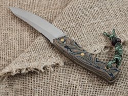 Нож для бушкрафта "Велес", сталь VG-10/Elmax, рукоять микарта (камуфляж)