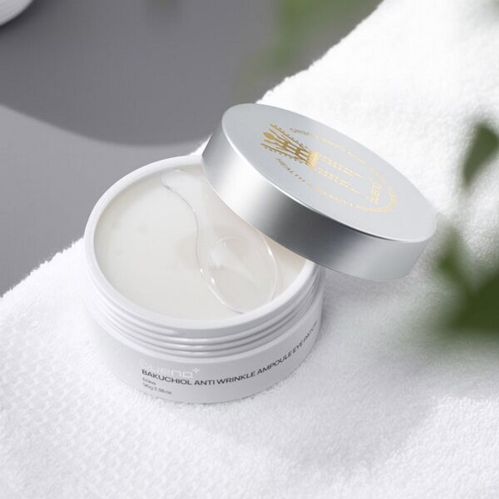 Лифтинг-патчи для век с бакучиолом и ретинолом Bueno Bakuchiol Anti Wrinkle Ampoule Eye Patch, 60шт (96г)