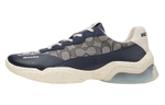 COACH comfortable all-match lace-up low-cut life casual shoes men's blue and gray