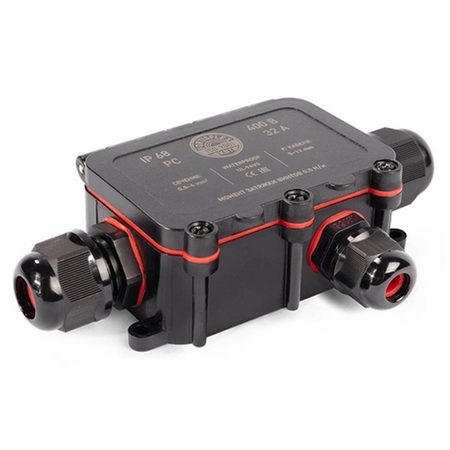 Коробка распределительная герметичная MG Box M-3 3 выхода 400В черный IP68 Fortisflex 89512