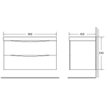 Тумба под раковину BelBagno Marino 90 MARINO-900-2C-SO-RW-P подвесная Rovere Moro