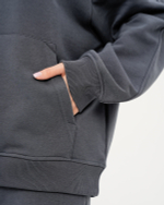 Худи boyfriend из футера с контрастным шнурком