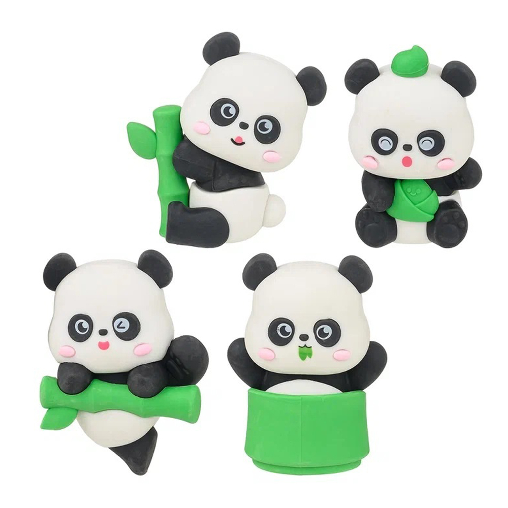 Ластик Qihao, фигурный, разборный, серия "Панда", цветной корпус, в пластиковой упаковке