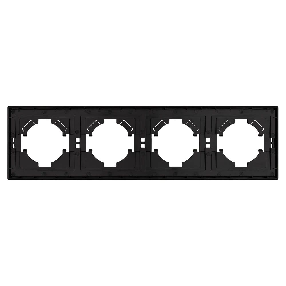 Рамка пластиковая FRM-TENDO-SFPL-4-BK (Arlight, Матовый черный) 054654