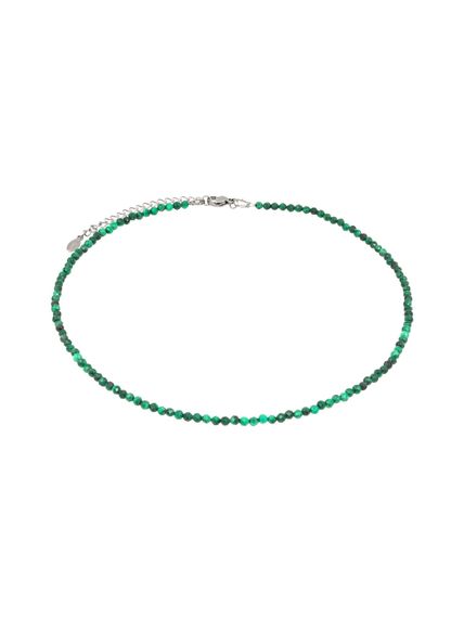 Фото чокер из малахита 2165/3_малахит на белом фоне анфас