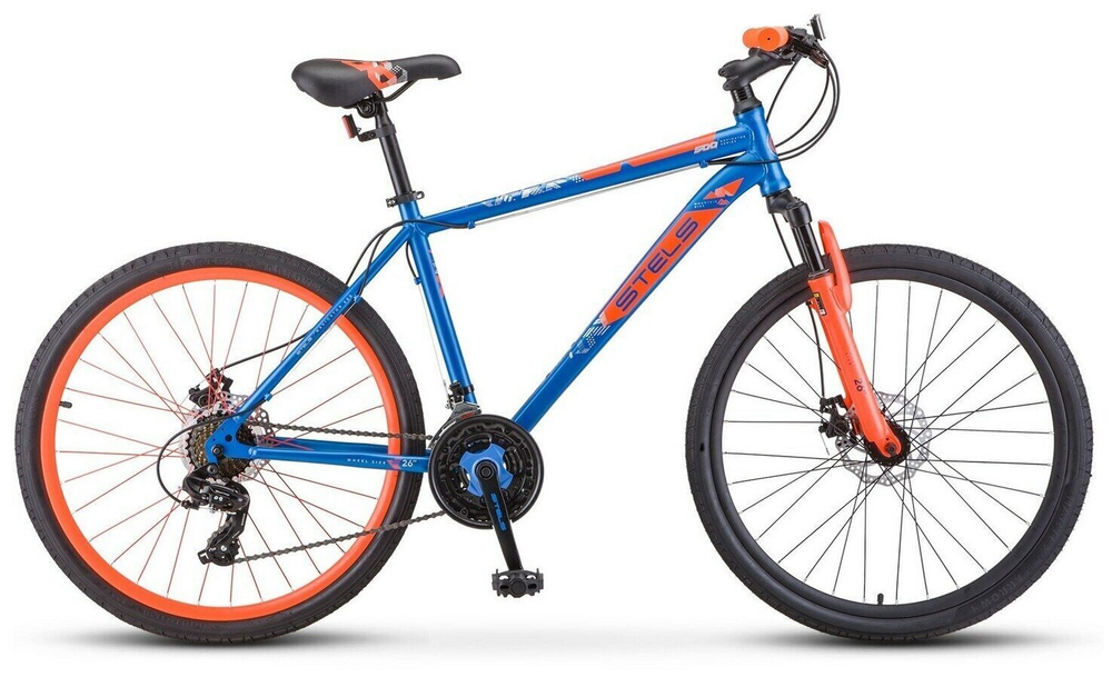 Велосипед 26" STELS Navigator-500 MD р.18" синий/красный