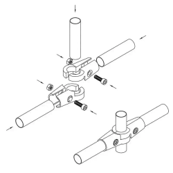 Соединитель труб поворотный к системе Joker 25 мм (Uno 22) - 1 шт