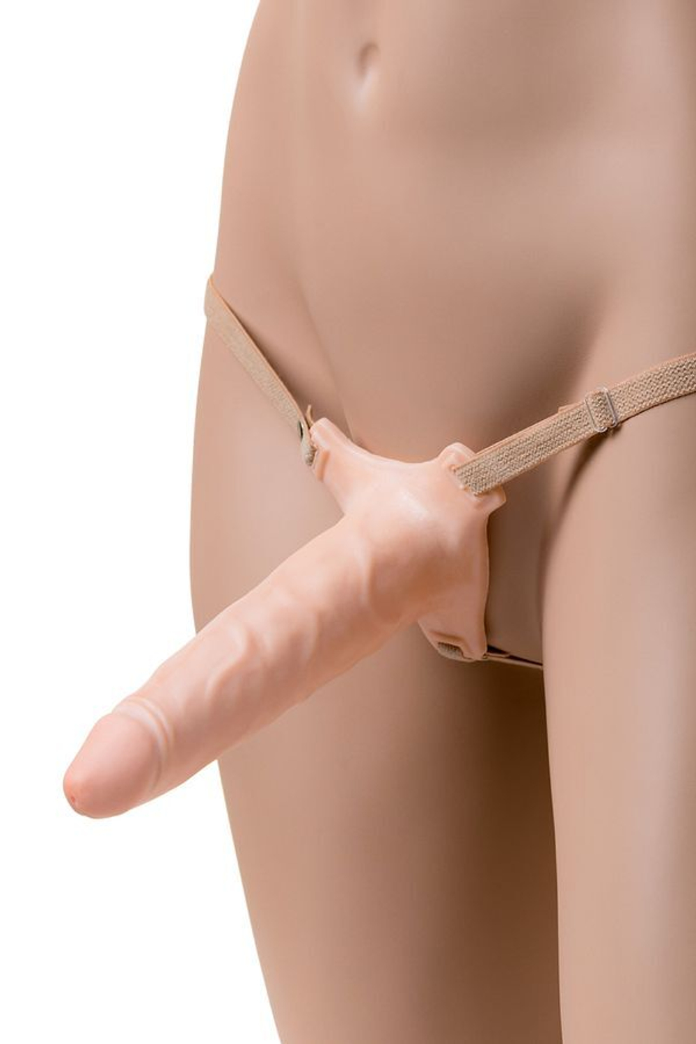 Телесный реалистичный фаллопротез - 18,5 см. (Цвет: телесный)