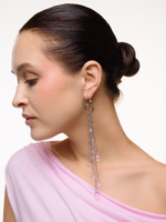 Моносерьга "Chandelier Pink" Silver