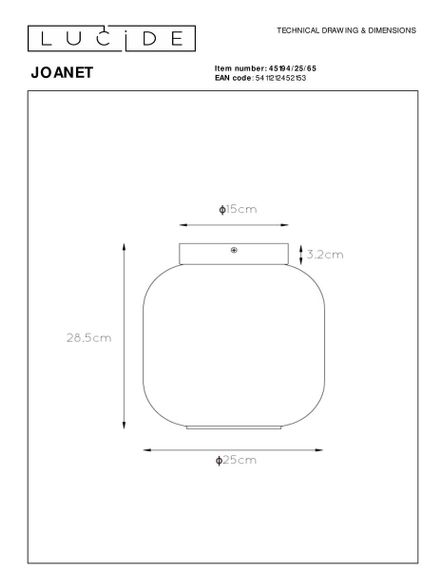 Потолочный светильник Lucide Joanet 45194/25/65