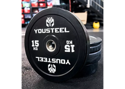 Диск EVO каучуковый 15 кг, чёрный