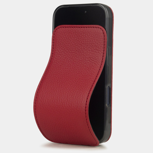 Кожаный чехол для iPhone 17 Pro Max, теленок красного цвета