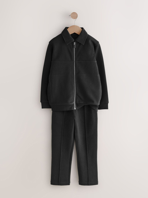 Рубашка на молнии и брюки в комплекте для мальчика Next F69-701, Темно-серый