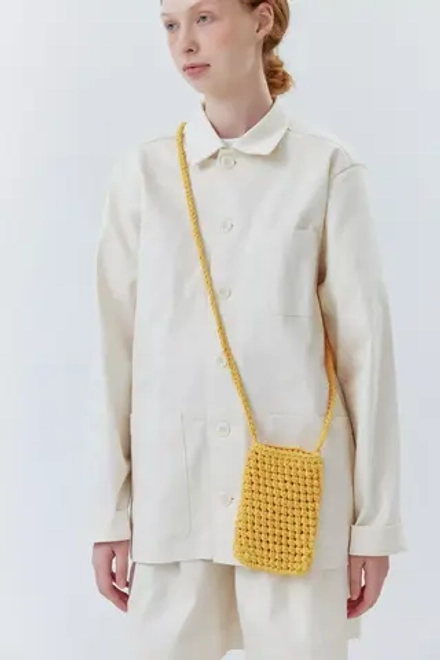 Сумка из шнура жёлтого цвета