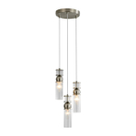 8277/3A MODERNI сатин никель/прозрачный, металл/стекло Подвес Е14 3*40W 220V DENVER