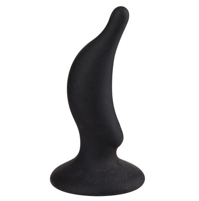 Чёрная анальная пробка ASS JACKER - 12 см. (Цвет: черный)