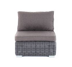 "Лунго" модуль диванный прямой с подушками, цвет графит