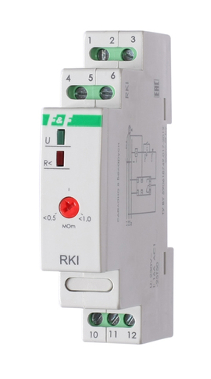 Реле контроля изоляции RKI 16 AC-1 для контроля сопротивления изоляции в обмотках электродвигателей
