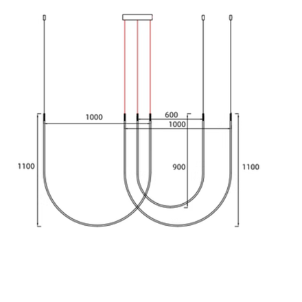 Pendant design lamp Nahun Ribbon by Cattelan Italia