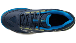 Мужские кроссовки теннисные Mizuno Break Shot 4 CC - dress blue/jet blue/sulphur spring