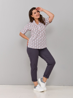 Блузка БЛ-122/орнамент-розовый