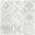 Керамогранит Alma Ceramica GFU04CTR17R Country 60x60 белый / серый сахарный с орнаментом
