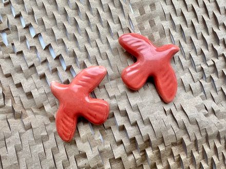 Бусина Птица 42мм, керамика