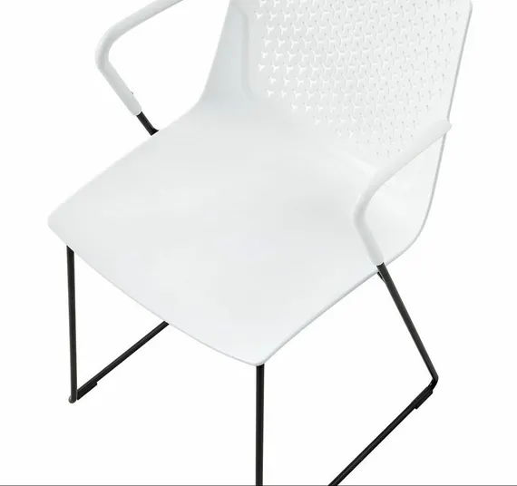 Стул с подлокотниками FX белый