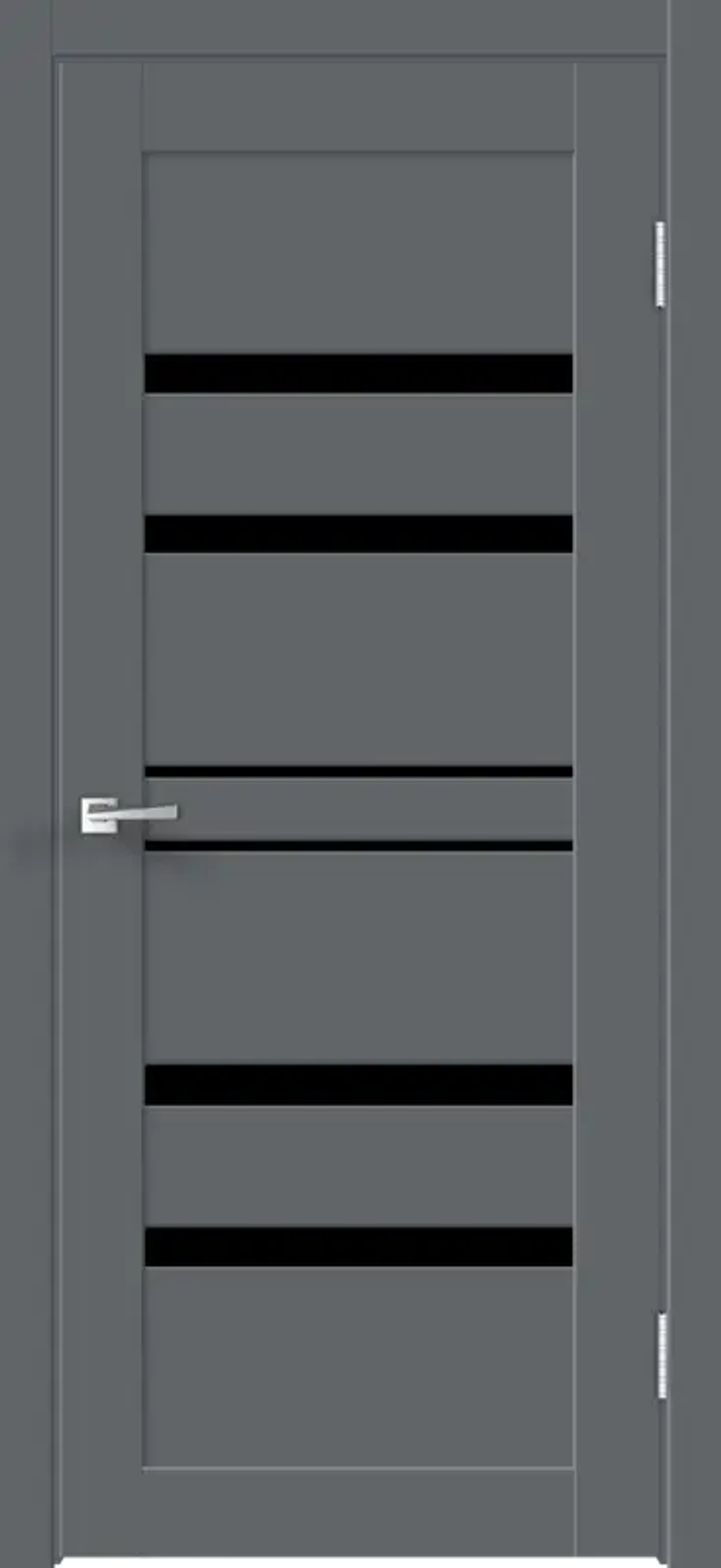 Межкомнатная дверь LINEA 6 Вулкан (Чёрное стекло)