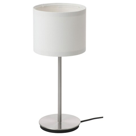 IKEA RINGSTA  (ИКЕА РИНГСТА)  -  / SKAFTET Настольная лампа, белый/никель, 41 см