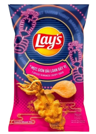Чипсы Lay's со вкусом хрустящих кальмаров по-тайваньски