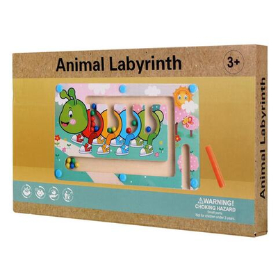 Развивающая игрушка деревянная Лабиринт магнитный в ассортименте мал, C-41911