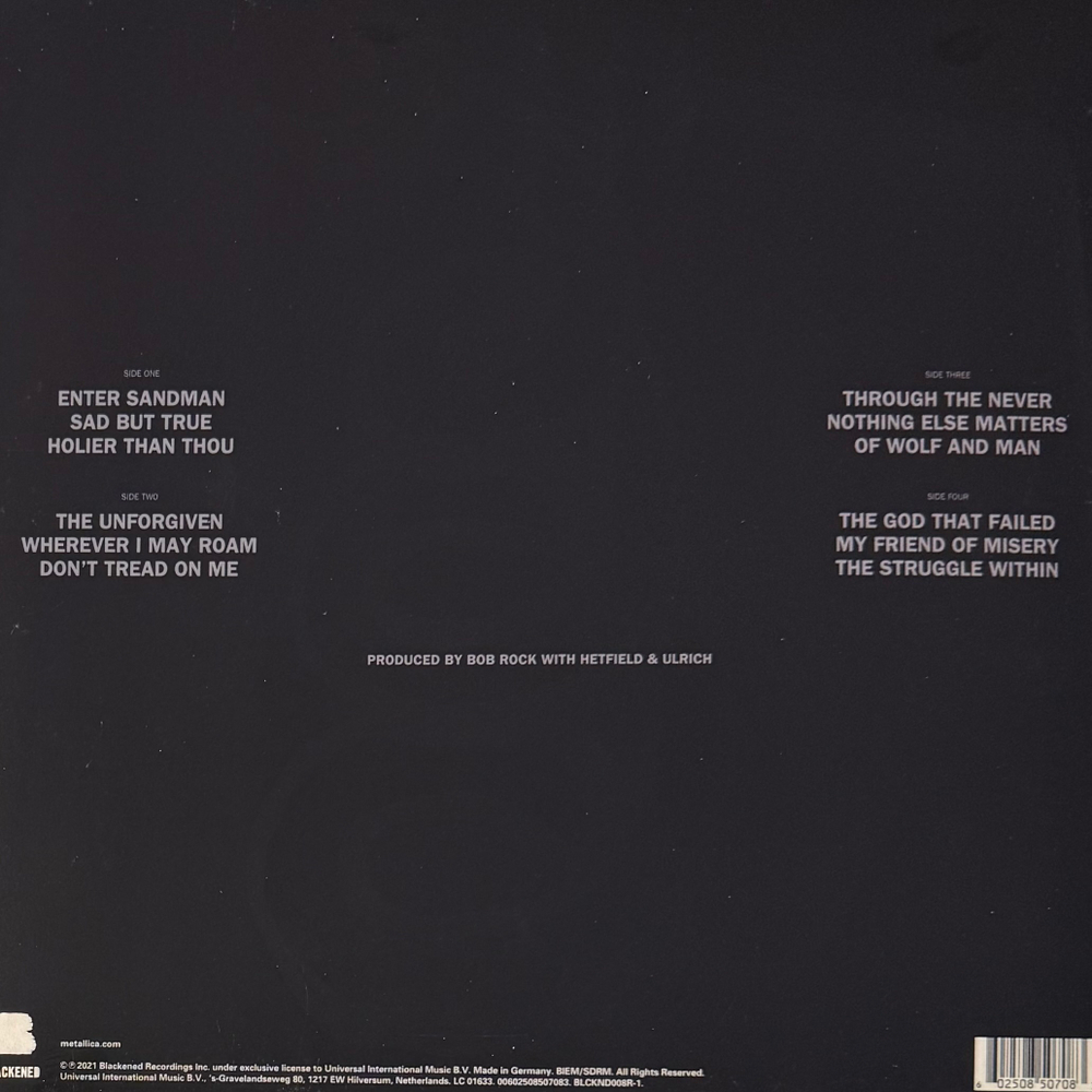 Metallica - Metallica 2LP (Европа 2021г.)