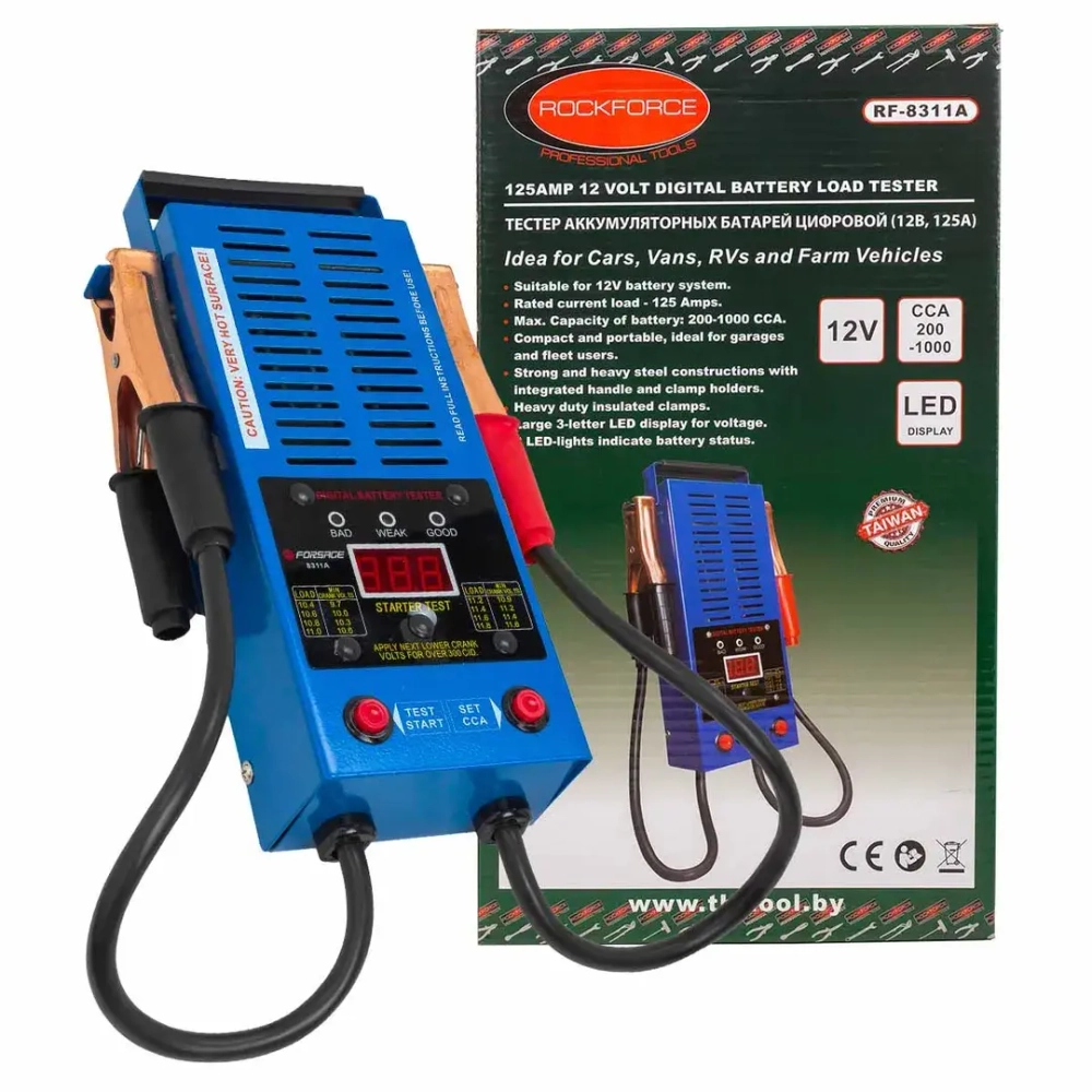 Тестер аккумуляторных батарей цифровой (12V, 125А) RockForce##Rock FORCE RF-8311A