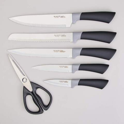 Набор ножей 7 предметов на пластиковой подставке, 911-778