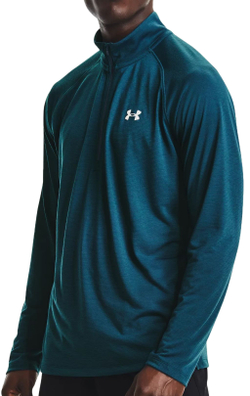 Мужская теннисная футболка теннисная Under Armour Men's UA Streaker Run 1/2 Zip - небесный