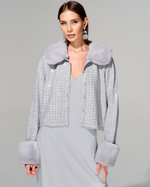 Кардиган с меховой отделкой "Стелла"