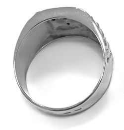 Ювелирное мужское кольцо из серебра,вставка раух топаз