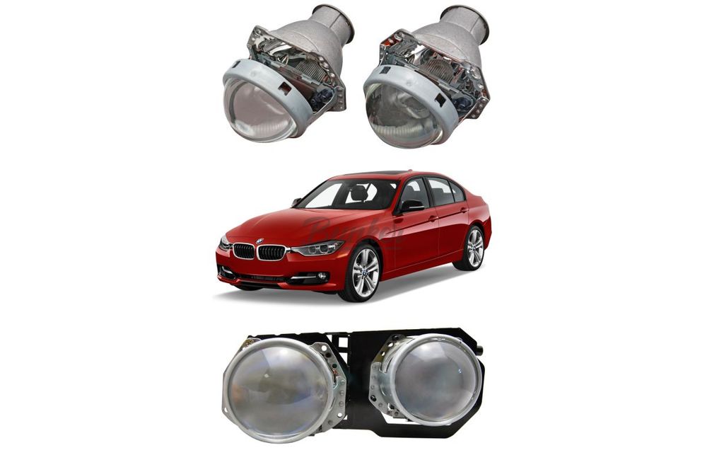 Готовый комплект для замены штатных линз ZKW+установка доп. пары линз, BMW 3 F30 2011-2016