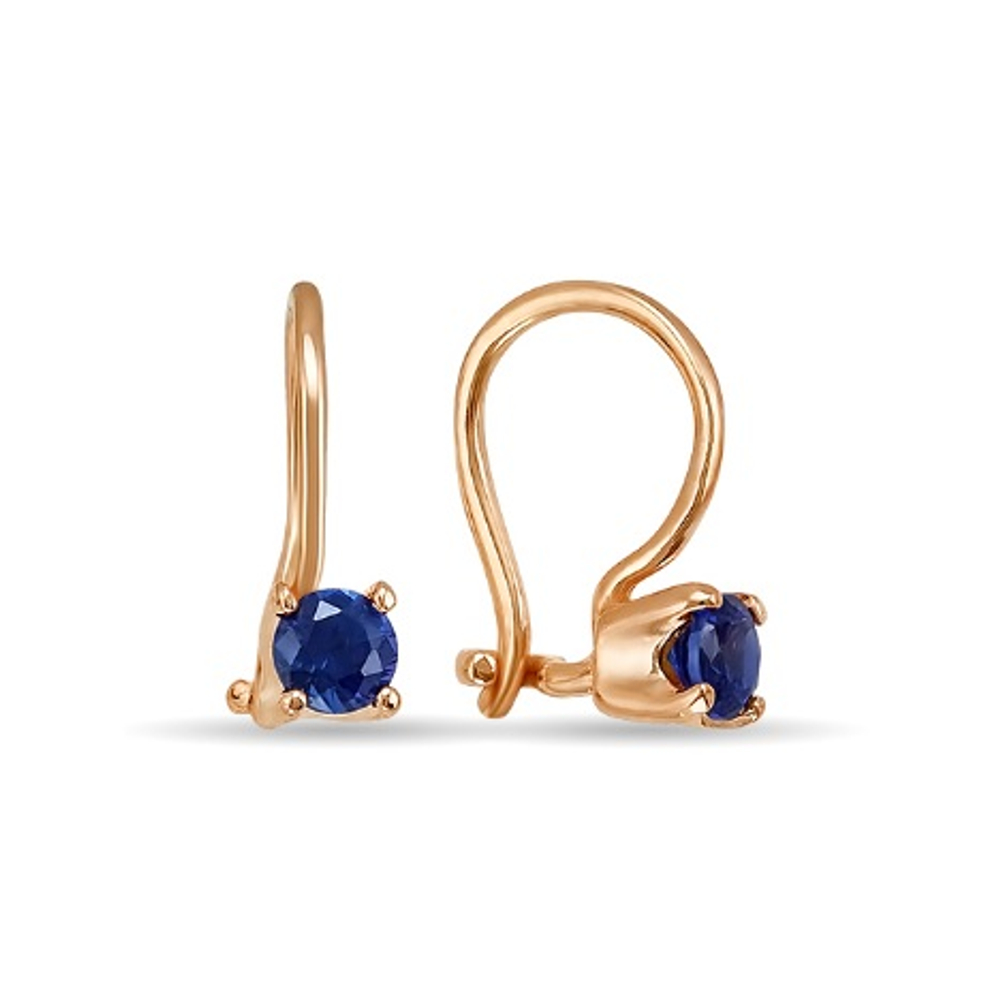 Серьги из золота с фианитами