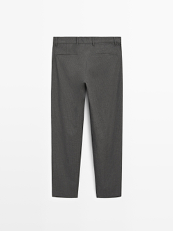 Massimo Dutti Брюки в тонкую полоску свободного кроя, серый