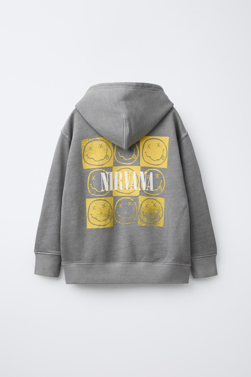 ZARA ХУДИ С ЭФФЕКТОМ СТИРАНОЙ ТКАНИ NIRVANA®, АНТРАЦИТОВО-СЕРЫЙ