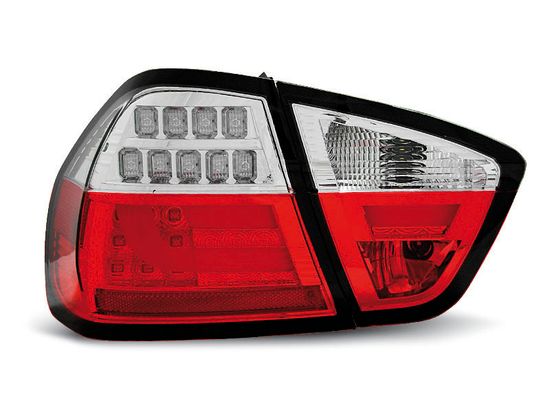 Задние фонари Bmw 3 E90 red white led bar