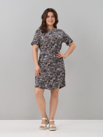 Платье Пв-137/черный-бежабстракция